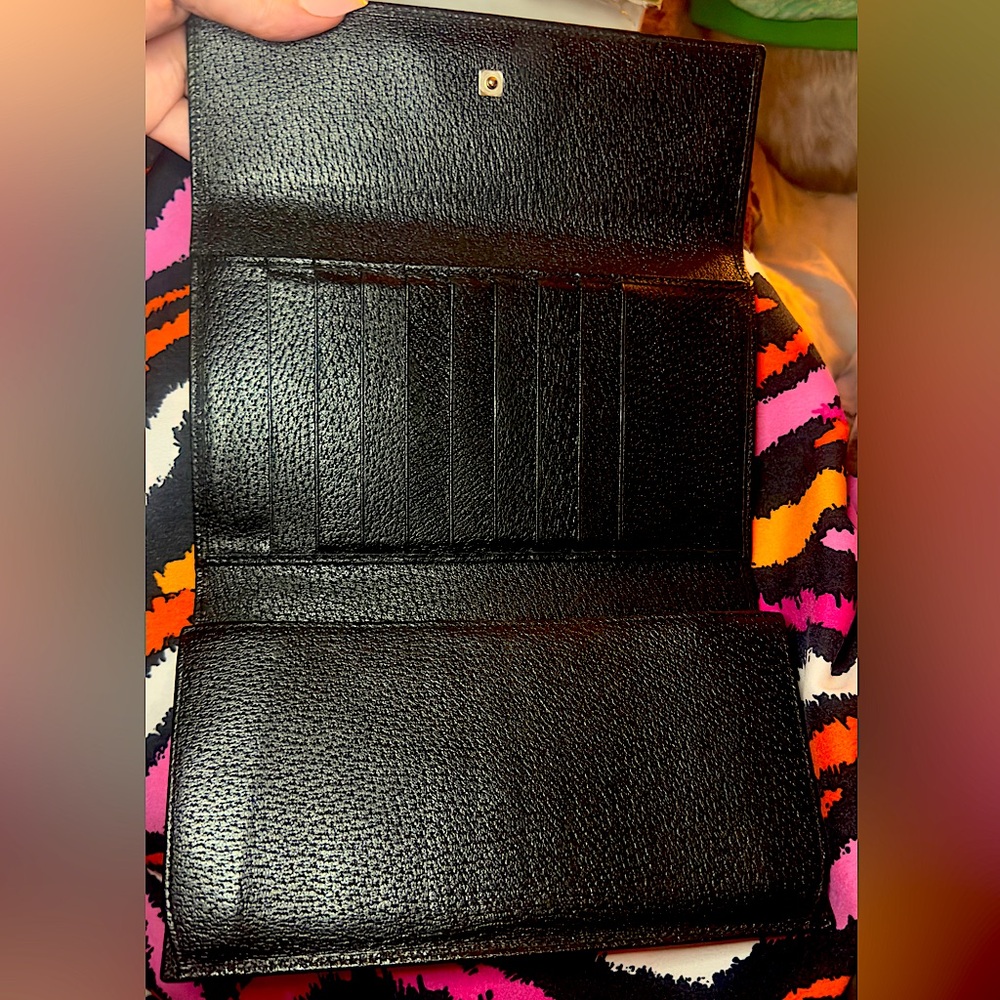 GUCCI Long Large Leather Wallet Black - Picture 11 of 16